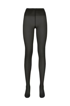 Black sheer tights on a white background
