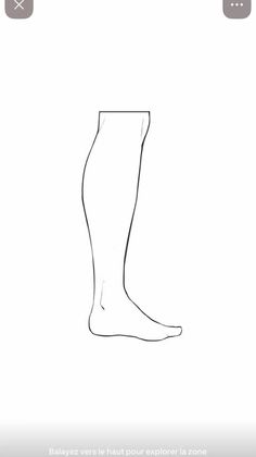 Simple line art illustration of a single leg and foot
