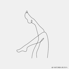 Minimalist single line art illustration of a female body