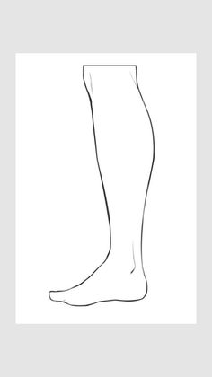 Simple line art illustration of a human leg and foot in profile