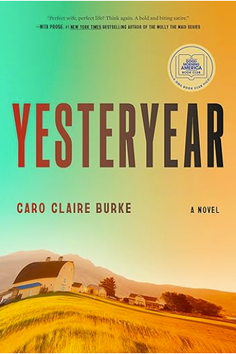 Book cover with a farmhouse on rolling hills under a gradient sky