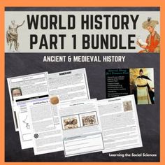 World History Part 1 Bundle with ancient and medieval history lesson plans