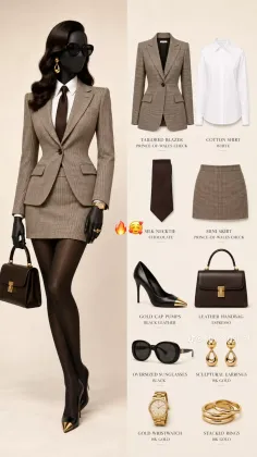 3D render of a mannequin in a business suit with accessories