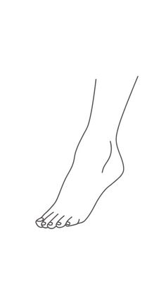 Minimalist line art illustration of a foot