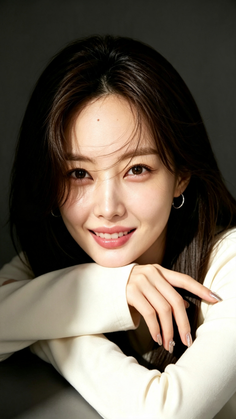 Woman with long dark hair and a white top smiling at the camera