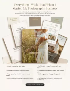 Collection of business documents and templates for a photography business
