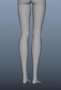3D render of a slim body from the rear view with exposed skin