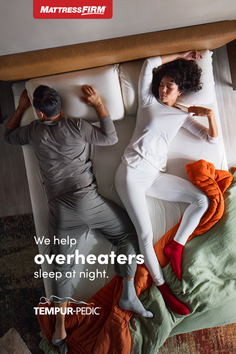 Two people sleeping in a bed, viewed from directly above
