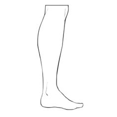 Simple line art illustration of a human leg and foot in side profile