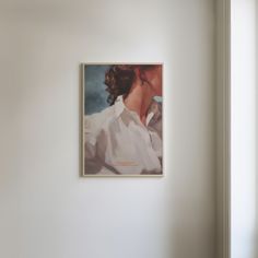Illustration of a person in a white shirt with brown hair and an earring