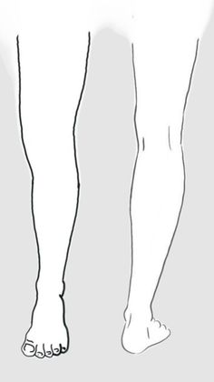 Simple line art illustration of two legs and feet
