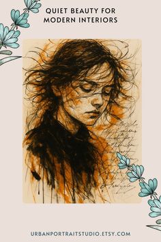 Illustration of a person with closed eyes and messy hair in a sketch art style
