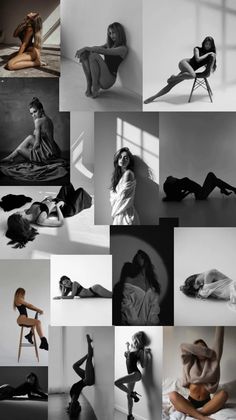Collage of women in various poses, some in lingerie or swimwear