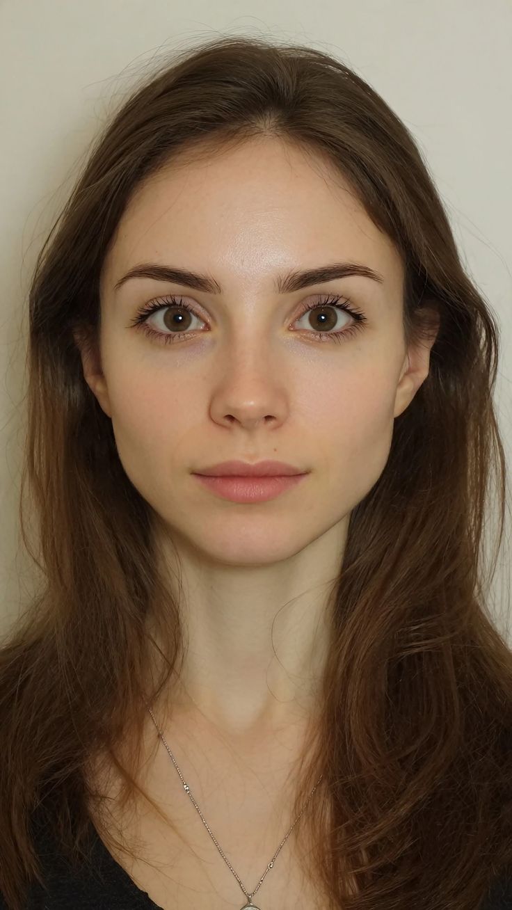 Woman with long brown hair and brown eyes looking directly at the camera