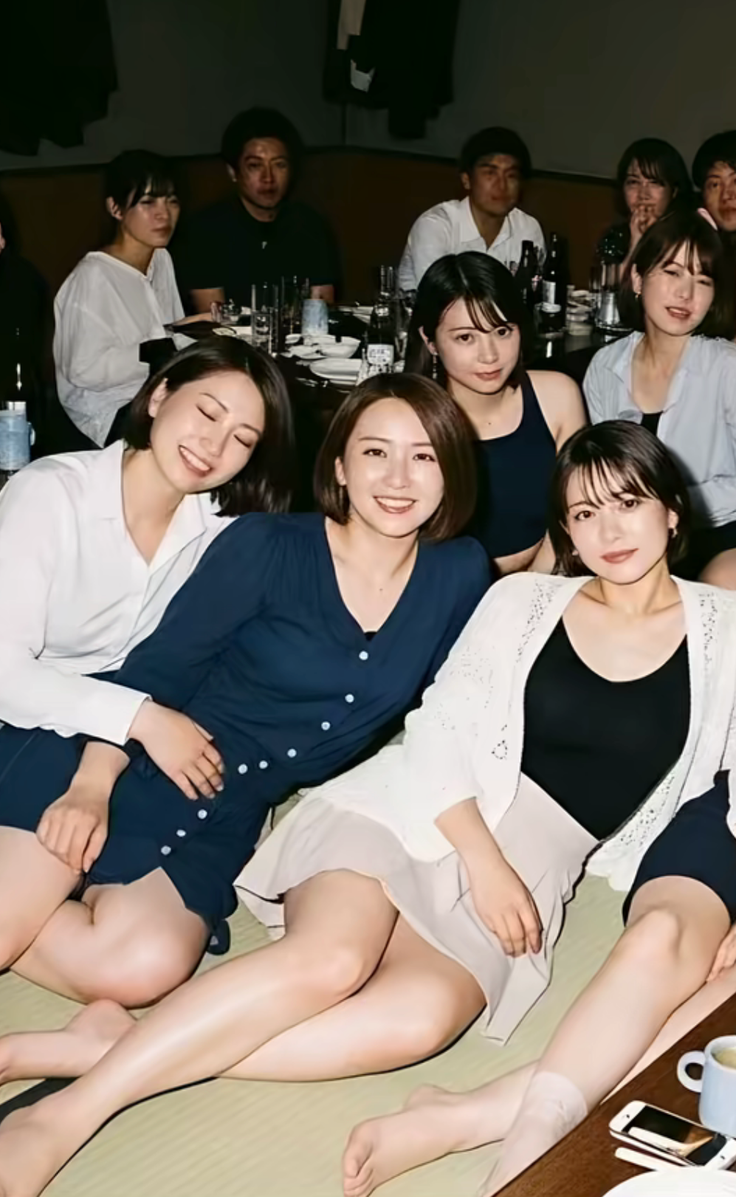 Group of people sitting on the floor in an indoor setting