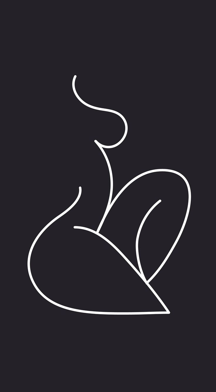Minimalist line art of a female body on a dark background